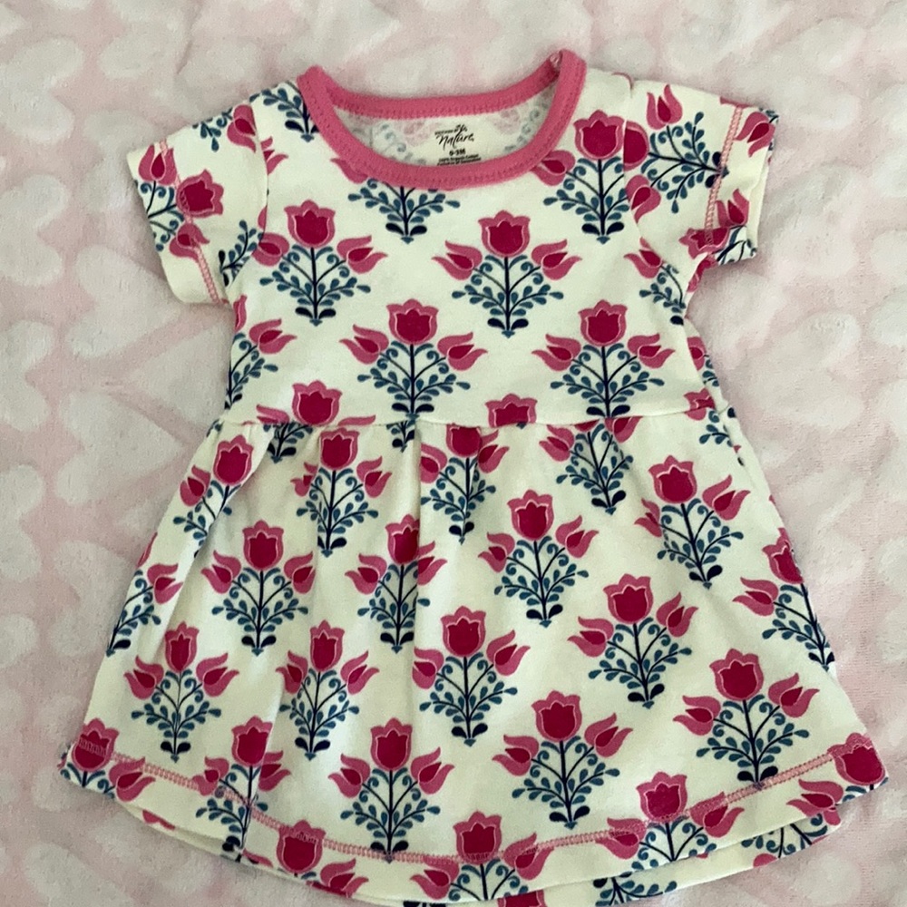 Touched by nature organic cotton dress, 0-3m